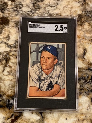 Mickey mantle 1952 bowman 101 - mantle, #101