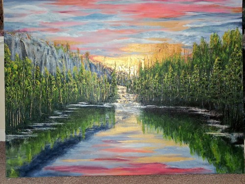 Ooak acrylic textured painting - ooak,