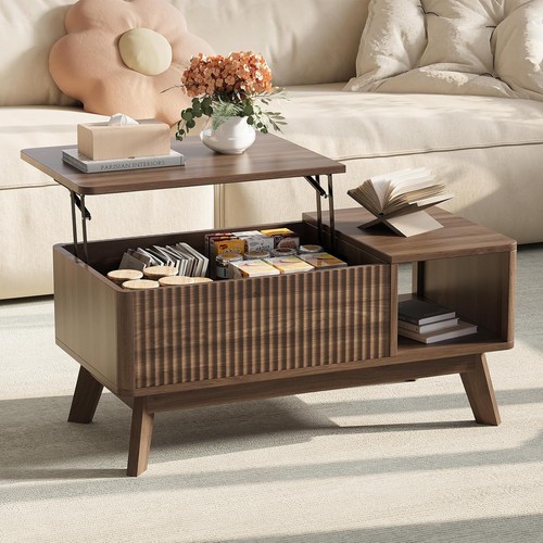 Wood lift top - top, coffee