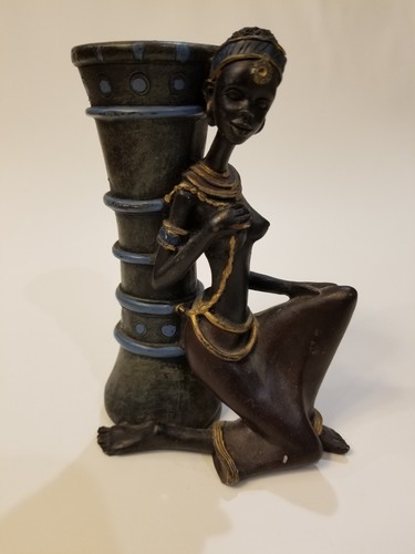 African tribal seated woman - tribal,