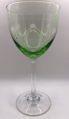 Vtg green bowl clear - green,