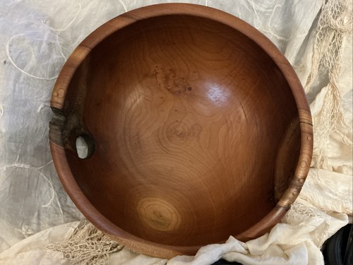 Vintage cherry live edge bowl - live,