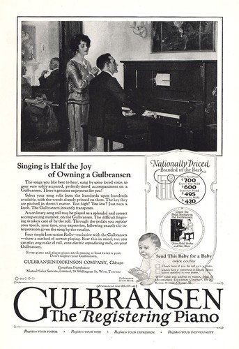 1923 gulbransen registering - gulbransen,