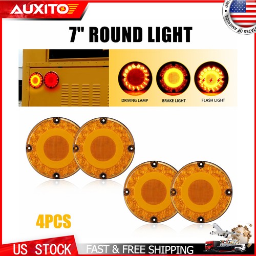 Inch round amber 36led - 4x, 7"inch