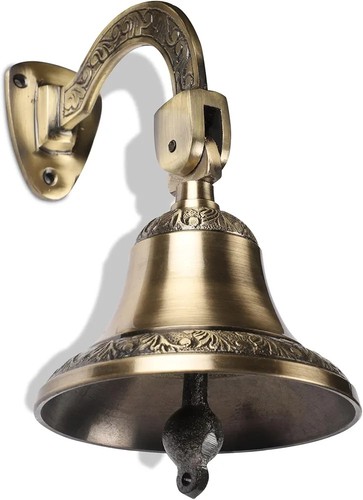 Antique brass bell - brass, bell,