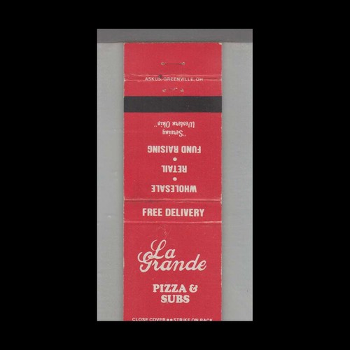 Matchbook cover pizza - matchbook,