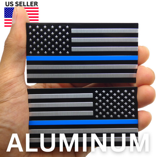 Aluminum thin blue line - thin, flag