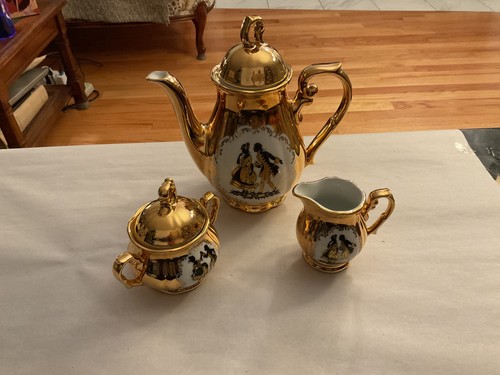 Vtg gold gilt porcelain - gold,