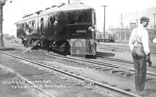 1910 erie railroad train - railroad,