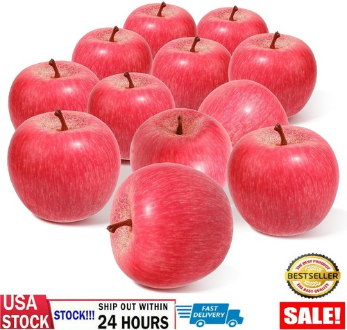 Lifelike red apples - red, decor