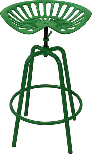 Green metal tractor - green,