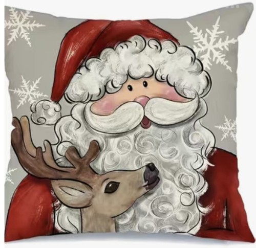 Santa claus reindeer whimsical - reindeer,