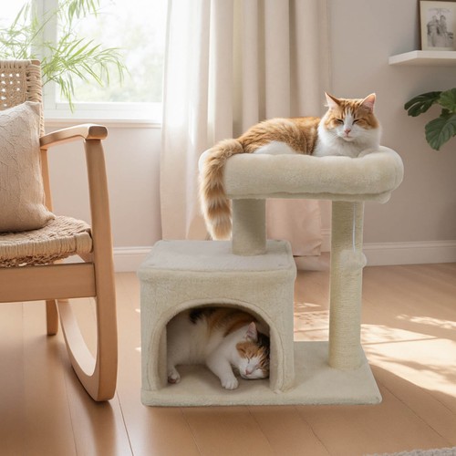 Small cat tree w - 19.5", w/large
