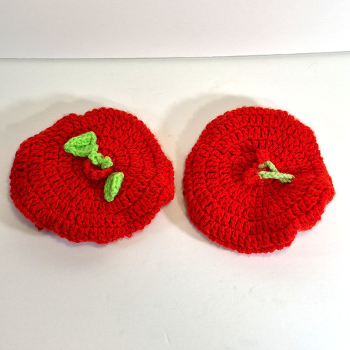 Handmade crochet knit red - knit,