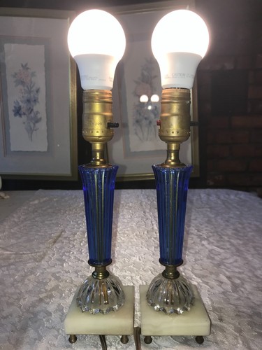 Pair rare vintage - 2/pair, blue