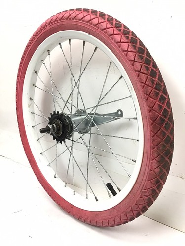 Bicycle rear white wheel - 18",