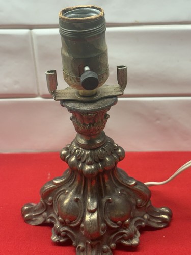 Vtg small brass boudoir lamp - vtg,