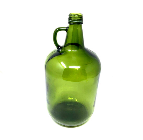 Antique dark green glass jug - dark,