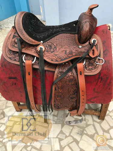 Western leather saddle horse - leather,