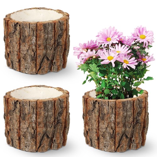 Pcs wooden flower pot - 3,