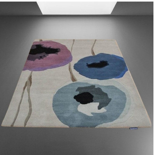 Tufted floral rug bedroom - floral,