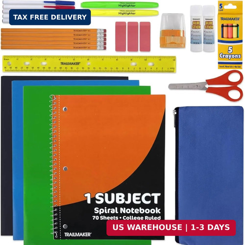 School supplies kit for girls - school,
