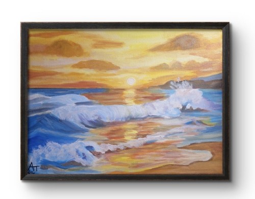 Original signed 9x12 golden - original,