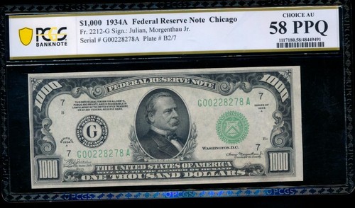 1934a 1000 chicago one - ac, $1000