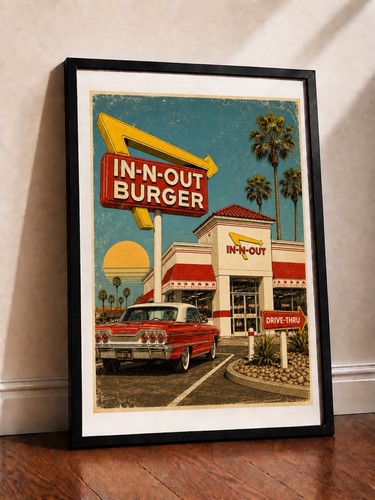 Vintage out burger retro - vintage, in-n-out