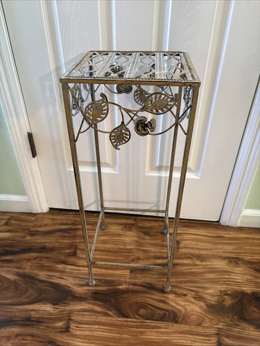 Vtg metal side table - vtg-metal,