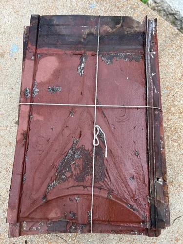 Antique painted shield - painted,