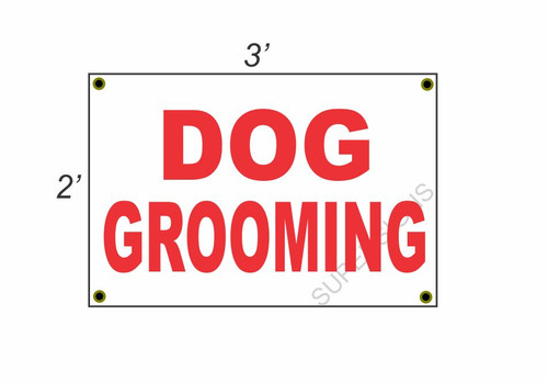 2x3 dog grooming red white - dog,