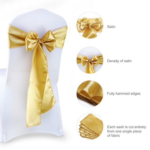 50pc satin chair cover - chair, sash