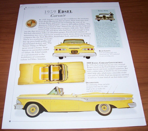 1959 ford edsel - ford, info