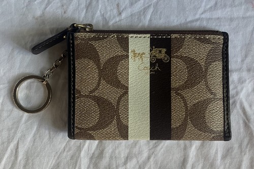 Coach signature zip card case - signature,