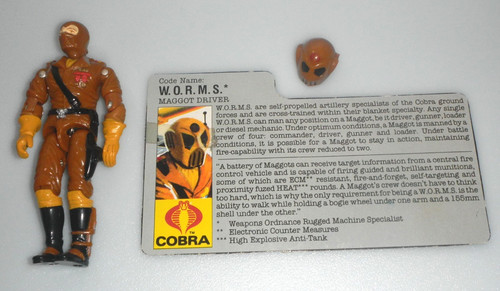 Vintage 1987 worms - &, card