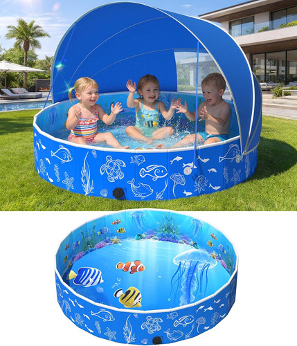 51in foldable kiddie pool with - foldable,