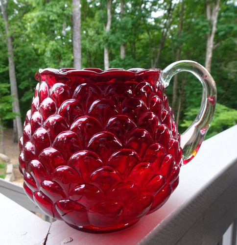 Vintage fenton art glass ruby - glass,