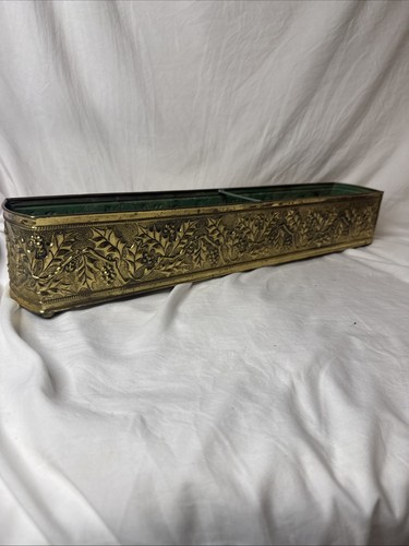 Vintage mcm embossed - mcm, brass