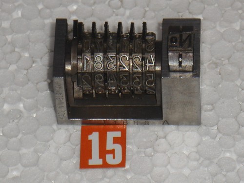 Key letterpress numbering - key, |
