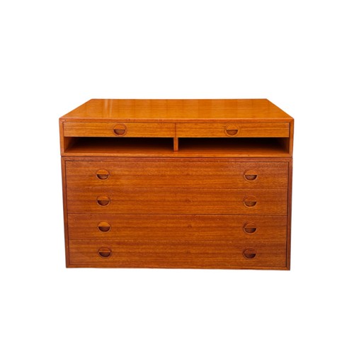 Danish modern teak drawer wall - modern,