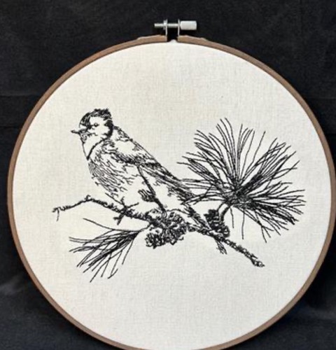 Embroidery round hoop wall - embroidery,