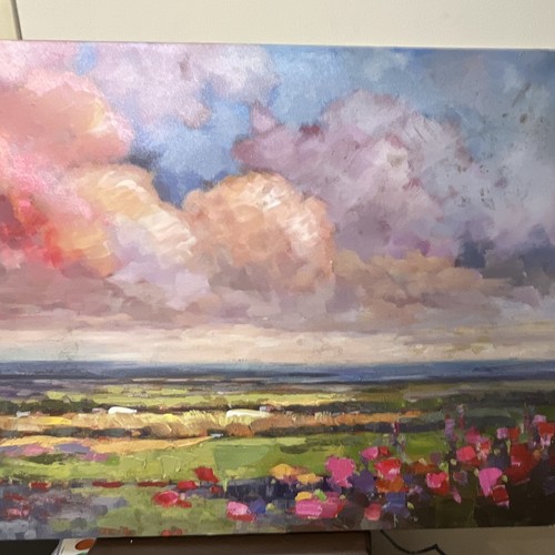 Large impressionist landscape - impressionist,