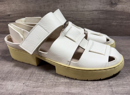 Trippen white leather sandals - white,