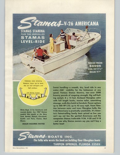 1967 paper stamas boats - stamas,