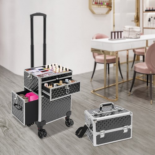 Rolling makeup case travel - rolling,