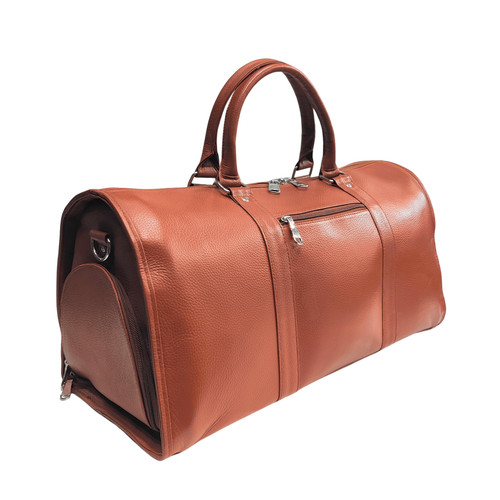 Men genuine leather - leather, duffle
