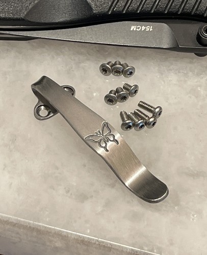 Titanium pocket clip stainless - pocket,