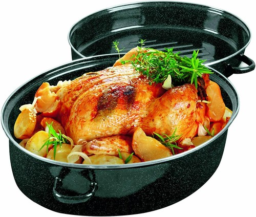 Turkey roaster pan - turkey, enamel