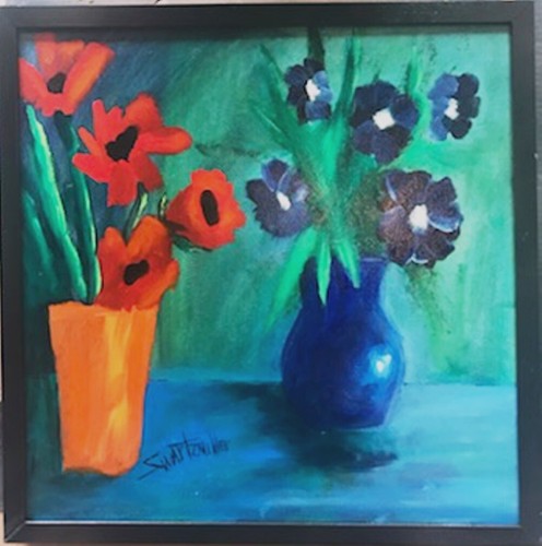 Original painting flowers - original,